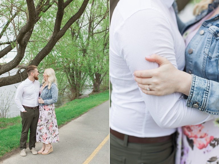 Fun spring engagement session photos at Ottawa Experimental Farm