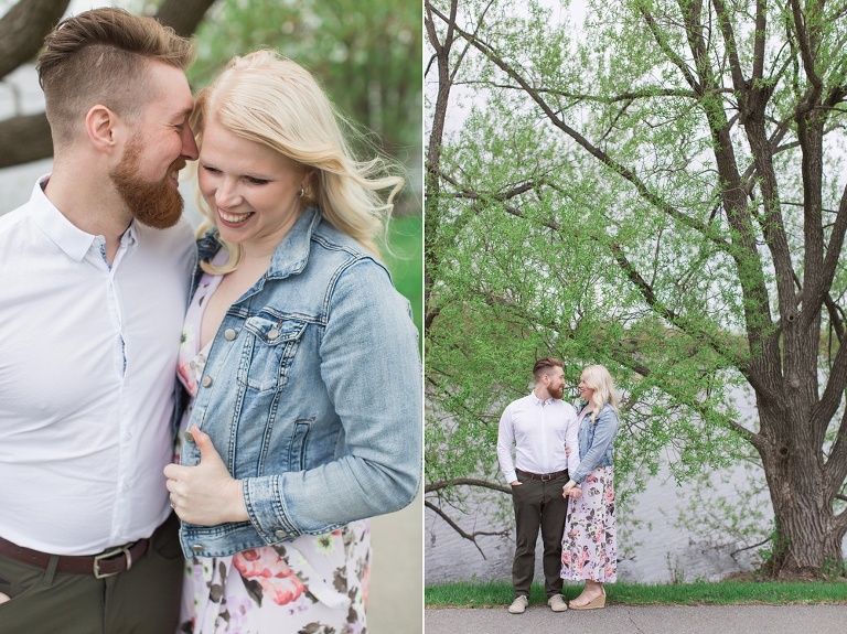 Fun spring engagement session photos at Ottawa Experimental Farm