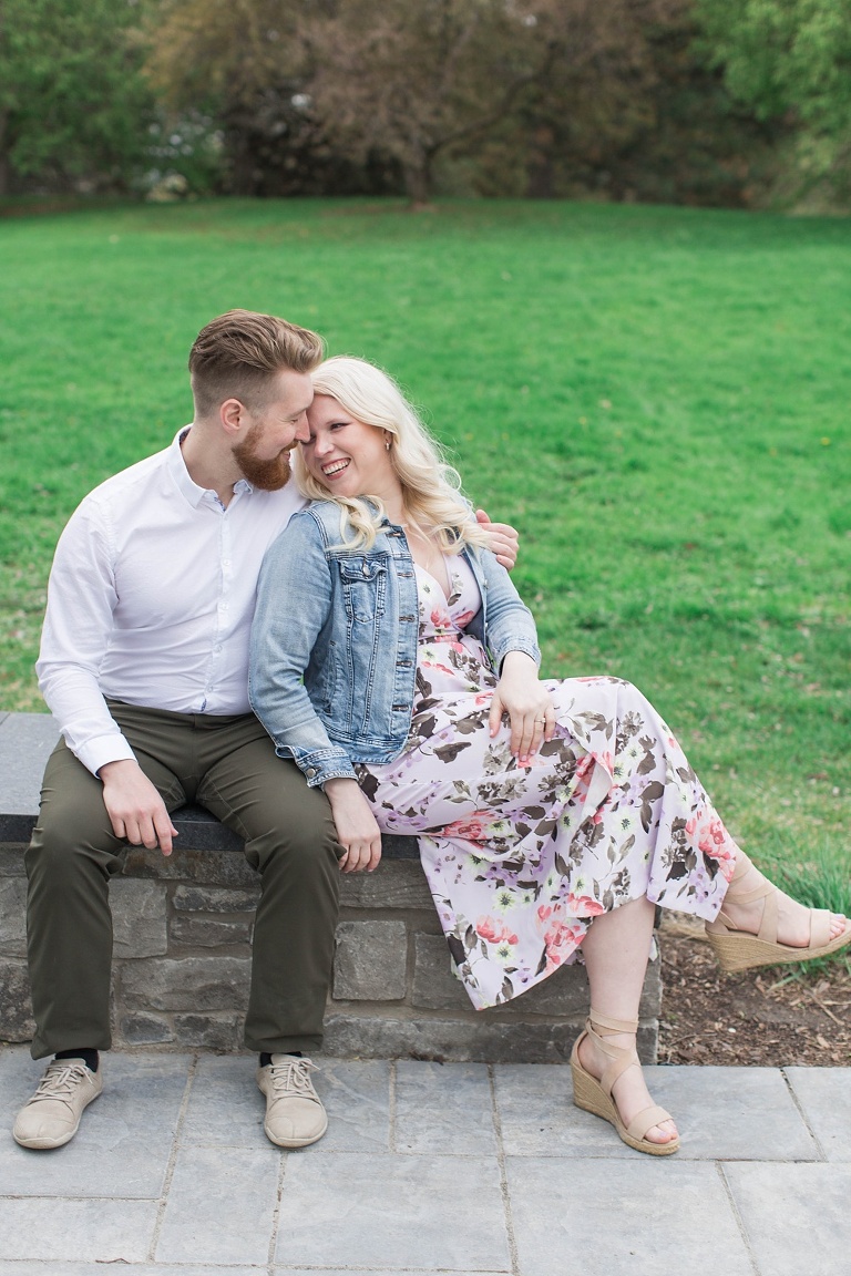 Fun spring engagement session photos at Ottawa Experimental Farm