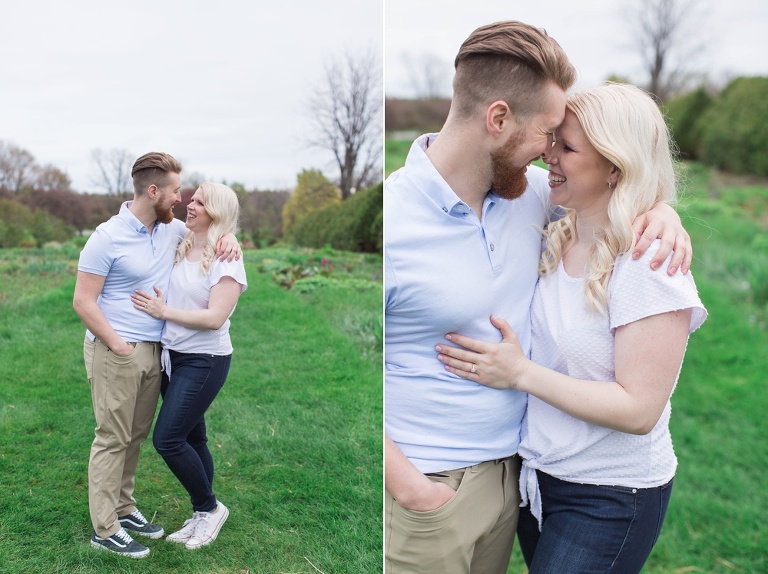 Fun spring engagement session photos at Ottawa Experimental Farm