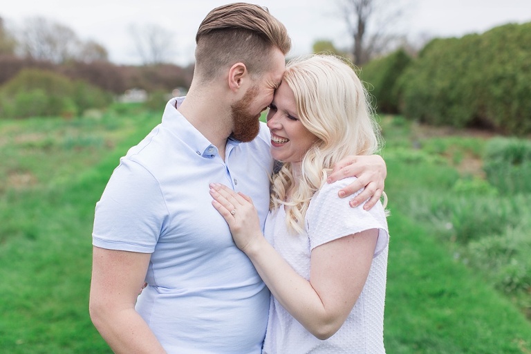 Fun spring engagement session photos at Ottawa Experimental Farm