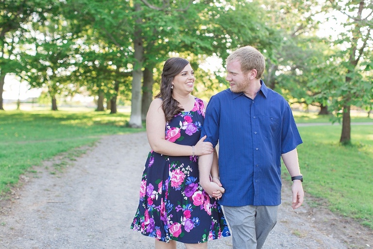 Bright sunset Ottawa Arboretum engagement photos 