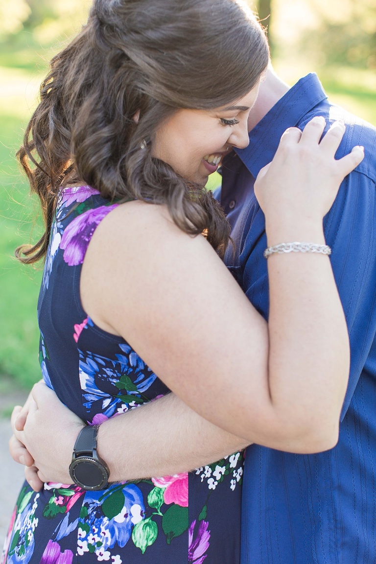Bright sunset Ottawa Arboretum engagement photos 