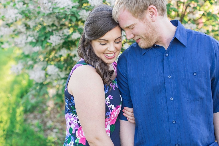 Bright sunset Ottawa Arboretum engagement photos 