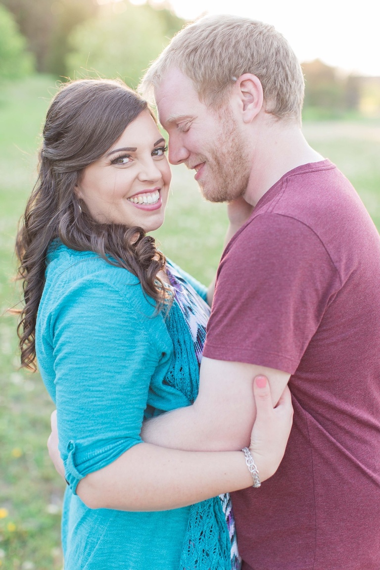 Bright sunset Ottawa Arboretum engagement photos 