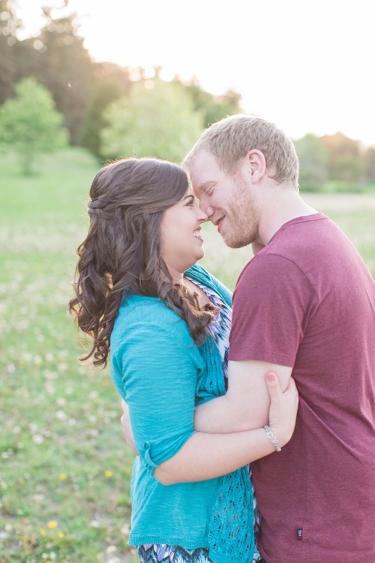 Bright sunset Ottawa Arboretum engagement photos 