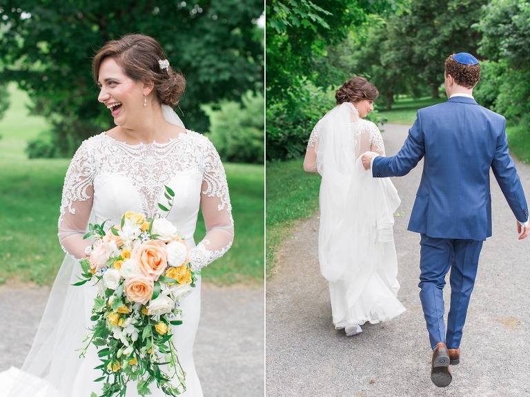Billings Estate Ottawa Wedding - Bride and Groom having First Look photos at Ottawa Arboretum