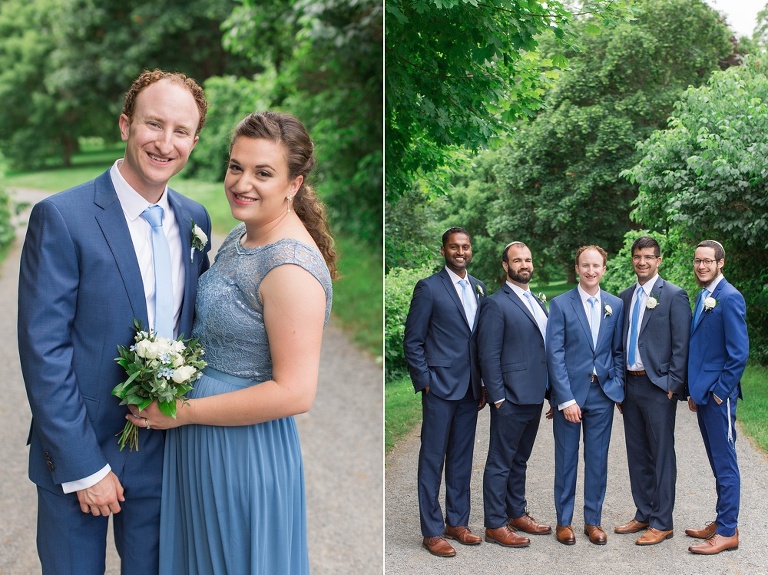 Billings Estate Ottawa Wedding - Bride and Groom having First Look photos at Ottawa Arboretum