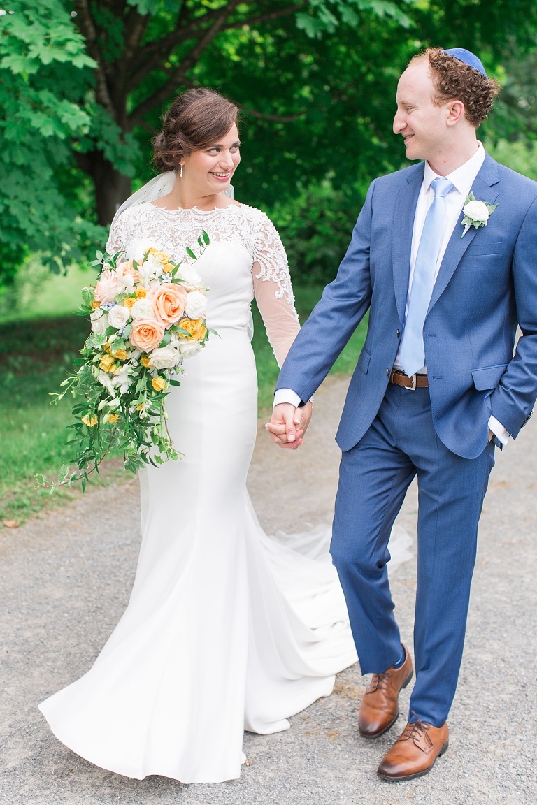 Billings Estate Ottawa Wedding - Bride and Groom having First Look photos at Ottawa Arboretum