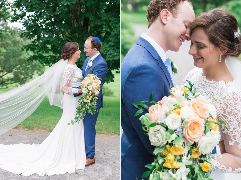 Billings Estate Ottawa Wedding - Bride and Groom having First Look photos at Ottawa Arboretum