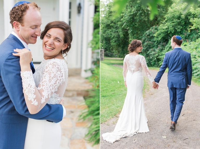 Billings Estate Ottawa Wedding - Bride and Groom having First Look photos at Ottawa Arboretum
