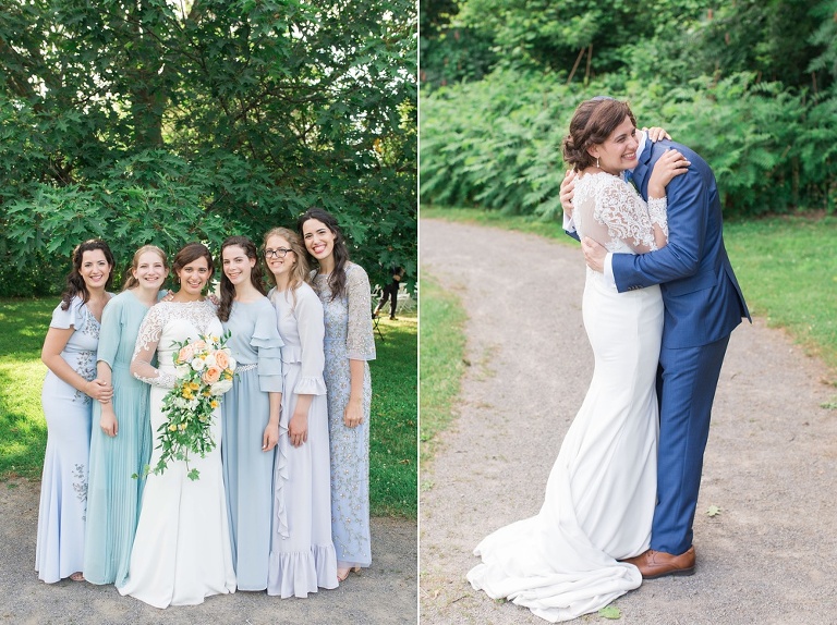 Billings Estate Ottawa Wedding - Bride and Groom having First Look photos at Ottawa Arboretum