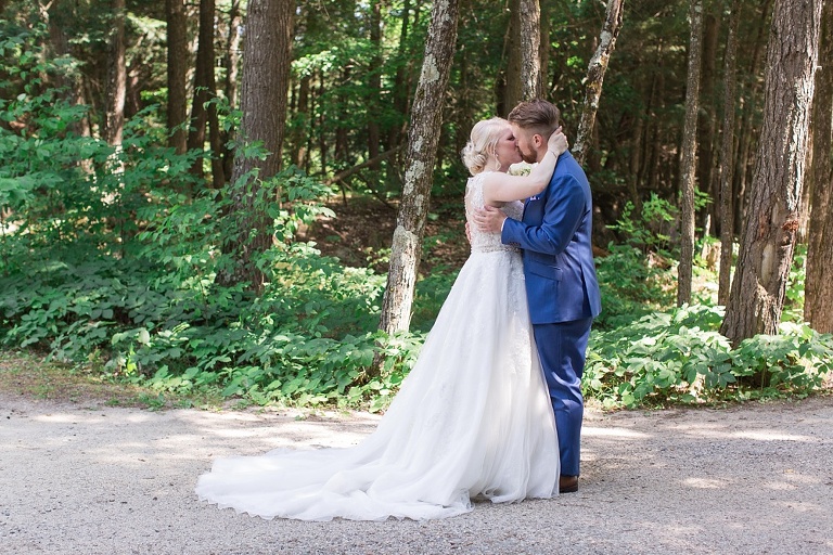 Le Belvedere Summer Wedding Bride and Groom doing first look photos