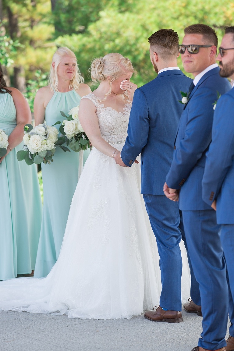 Le Belvedere Summer Wedding outdoor ceremony overlooking Gatineau Hills
