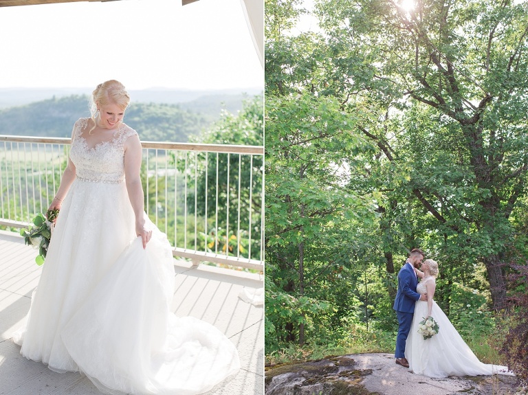 Le Belvedere Summer Wedding Bride and Groom after ceremony