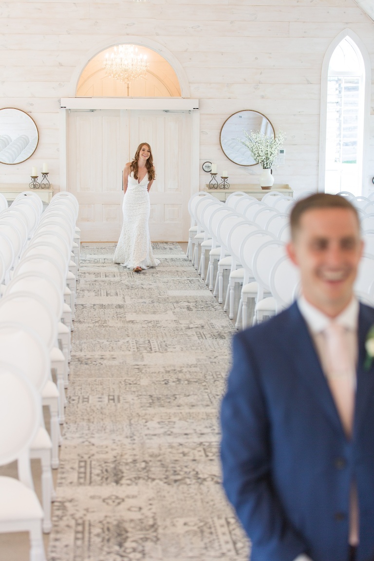 Ottawa Summer wedding at Stonefields Estate - first look in the Chapel