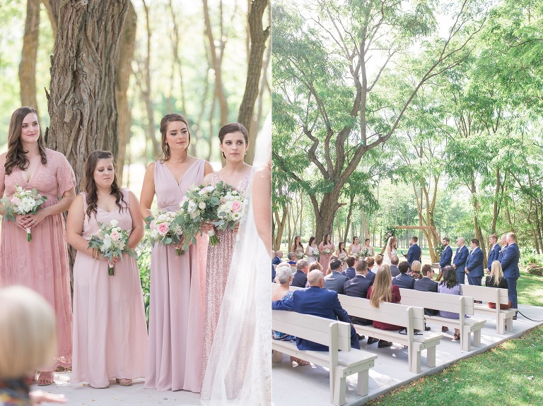 Ottawa Summer wedding at Stonefields Estate - outdoor ceremony with wooden arch