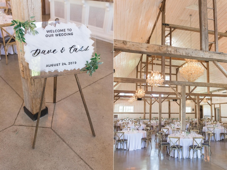Ottawa Summer wedding at Stonefields Estate - stunning barn wedding reception