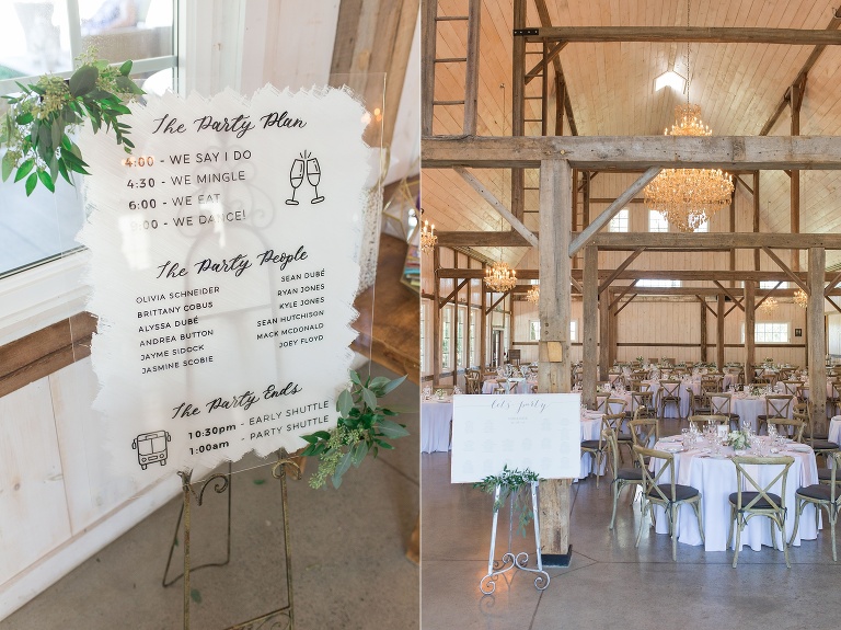 Ottawa Summer wedding at Stonefields Estate - stunning barn wedding reception