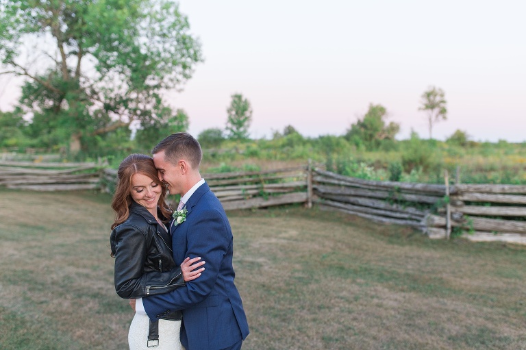 Ottawa Summer wedding at Stonefields Estate - Sunset photos of Bride and Groom