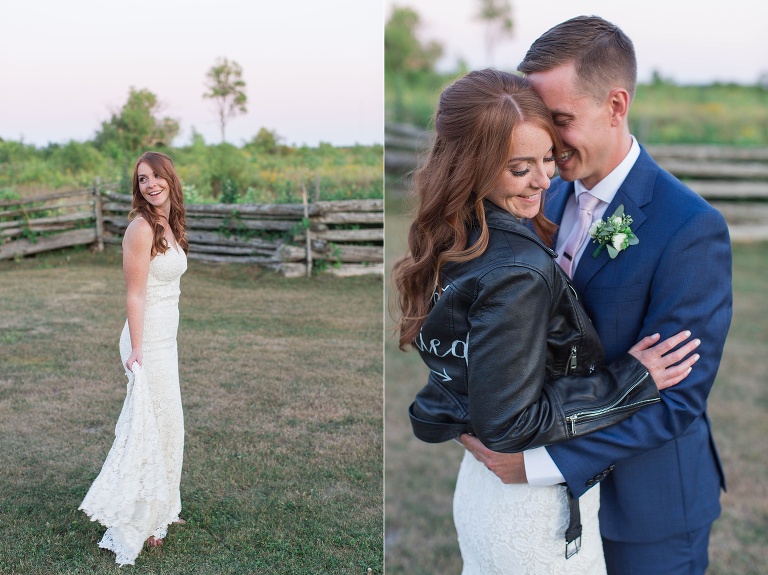 Ottawa Summer wedding at Stonefields Estate - Sunset photos of Bride and Groom