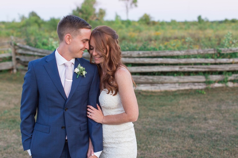 Ottawa Summer wedding at Stonefields Estate - Sunset photos of Bride and Groom