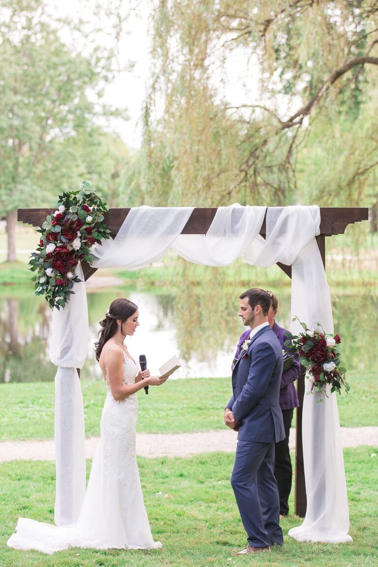 Perth Parkside Inn wedding - outdoor ceremony at Stewart Park