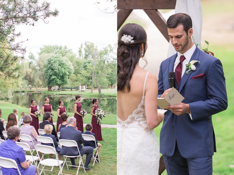 Perth Parkside Inn wedding - outdoor ceremony at Stewart Park