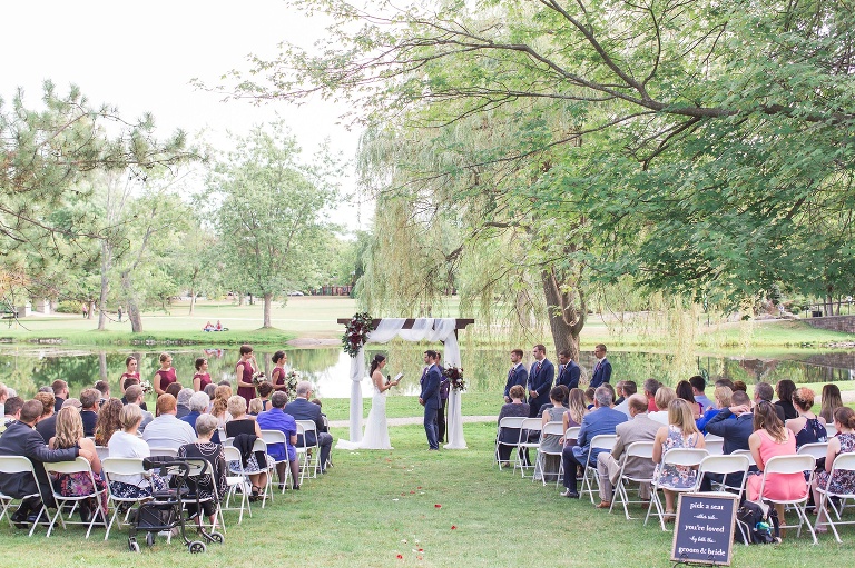 Perth Parkside Inn wedding - outdoor ceremony at Stewart Park