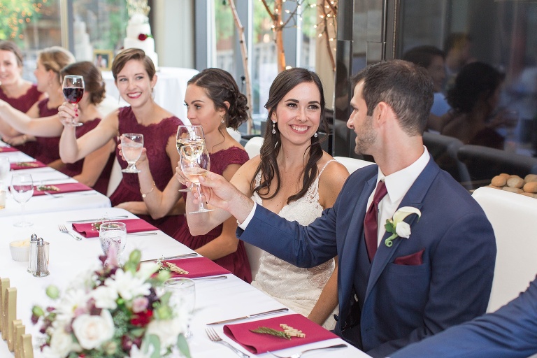 Perth Parkside Inn wedding - red and white wedding reception decor